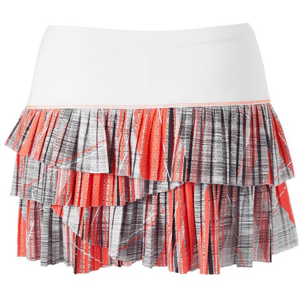 Lucky in Love Women’s Tennis Pickleball Skirt Skort Size XS (0-2) Orange/Grey